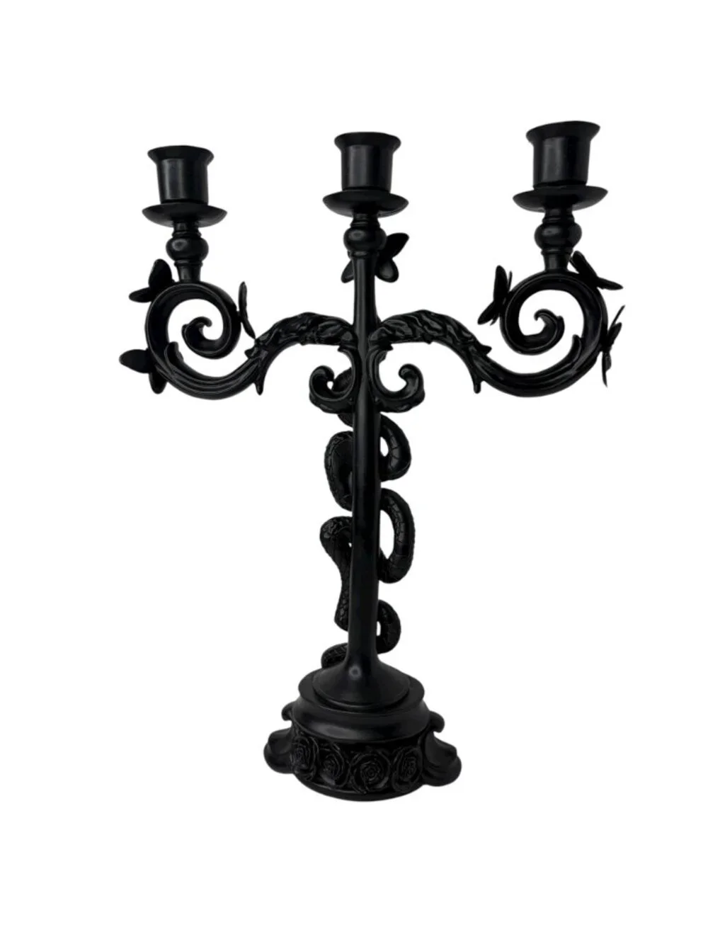 Viral TikTok Martha Stewart Black Snake/Butterfly Halloween Goth Candelabra NWT